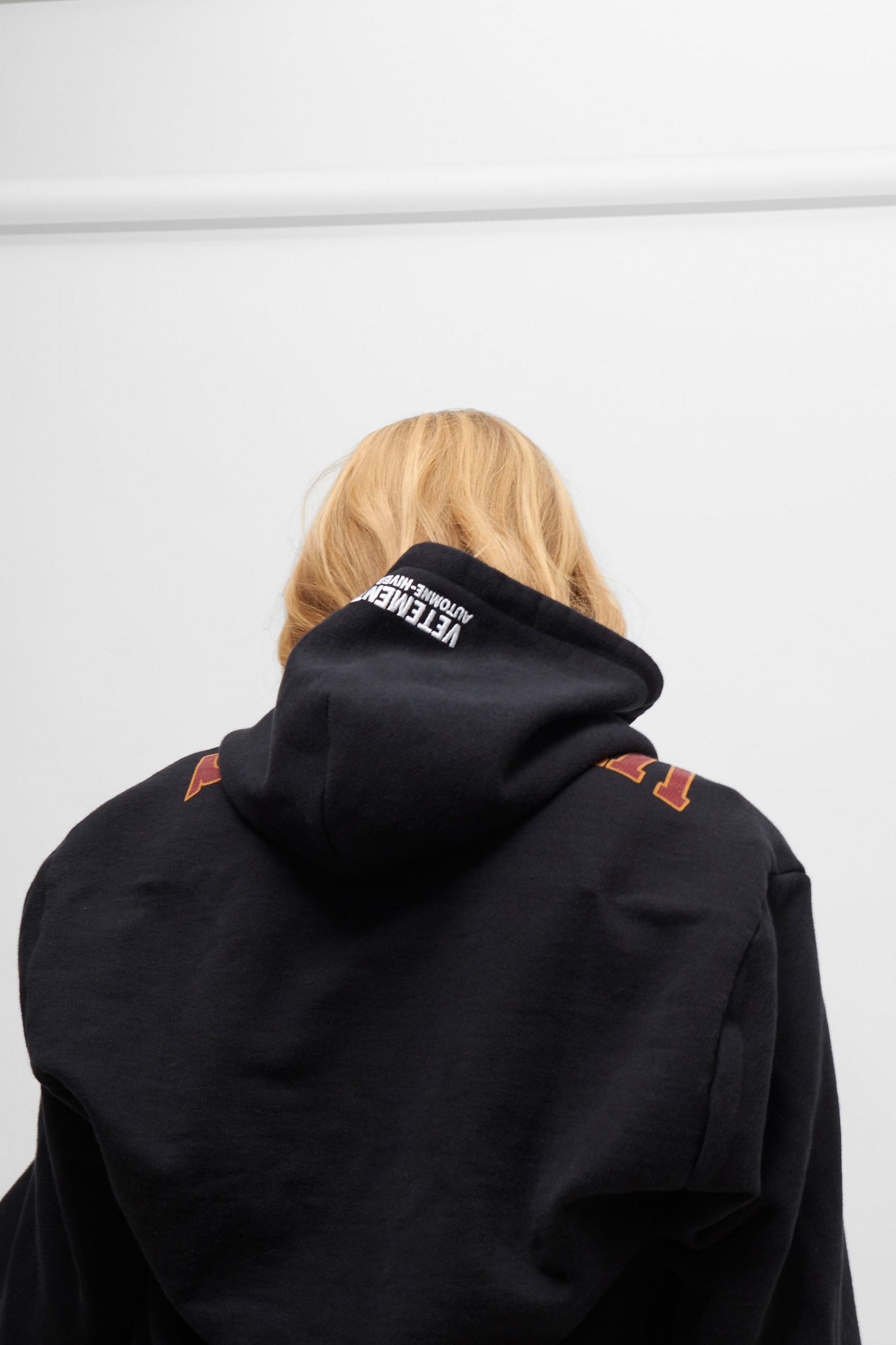 vetements misplaced hoodie