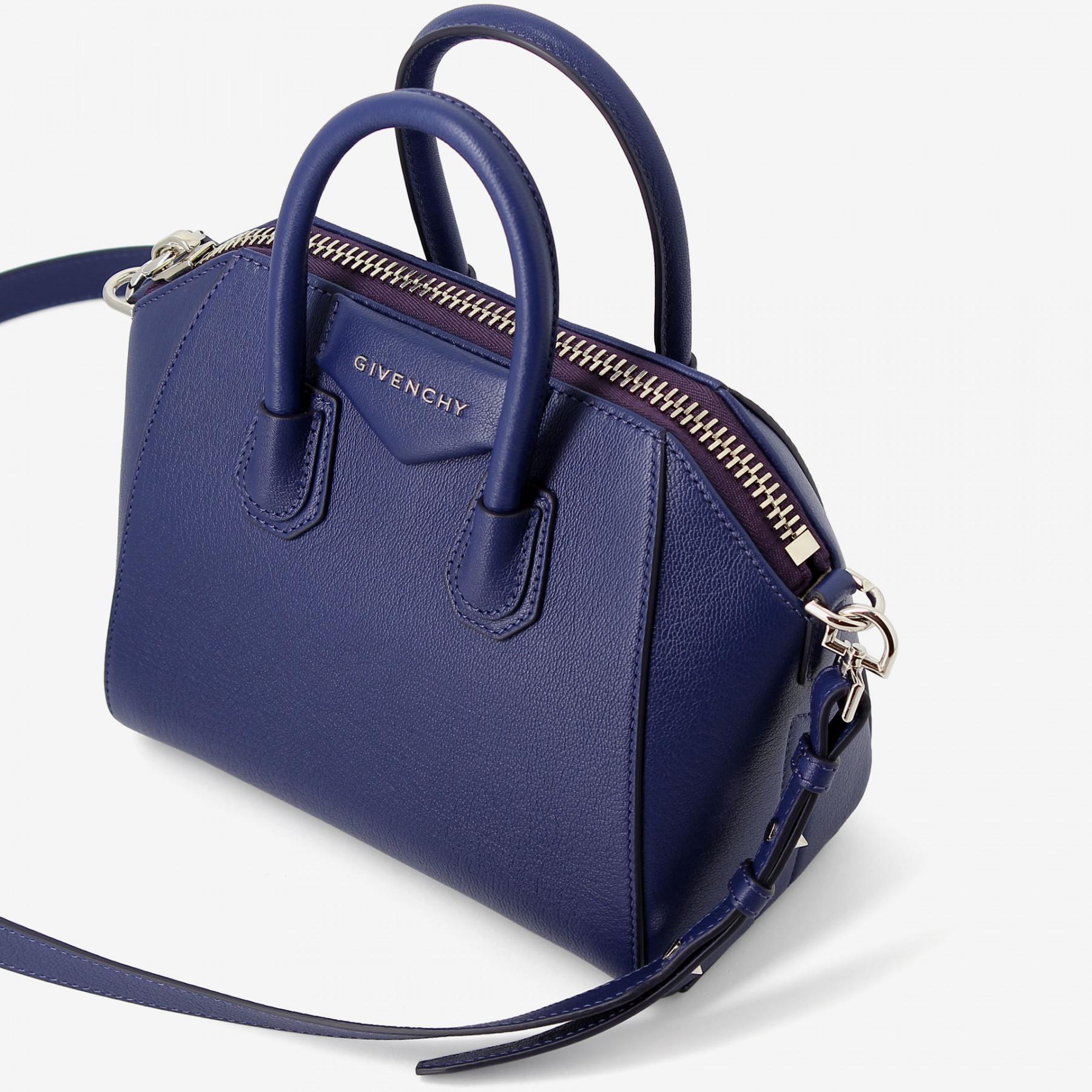 Givenchy Leather Antigona Mini Bag in Blue - Lyst