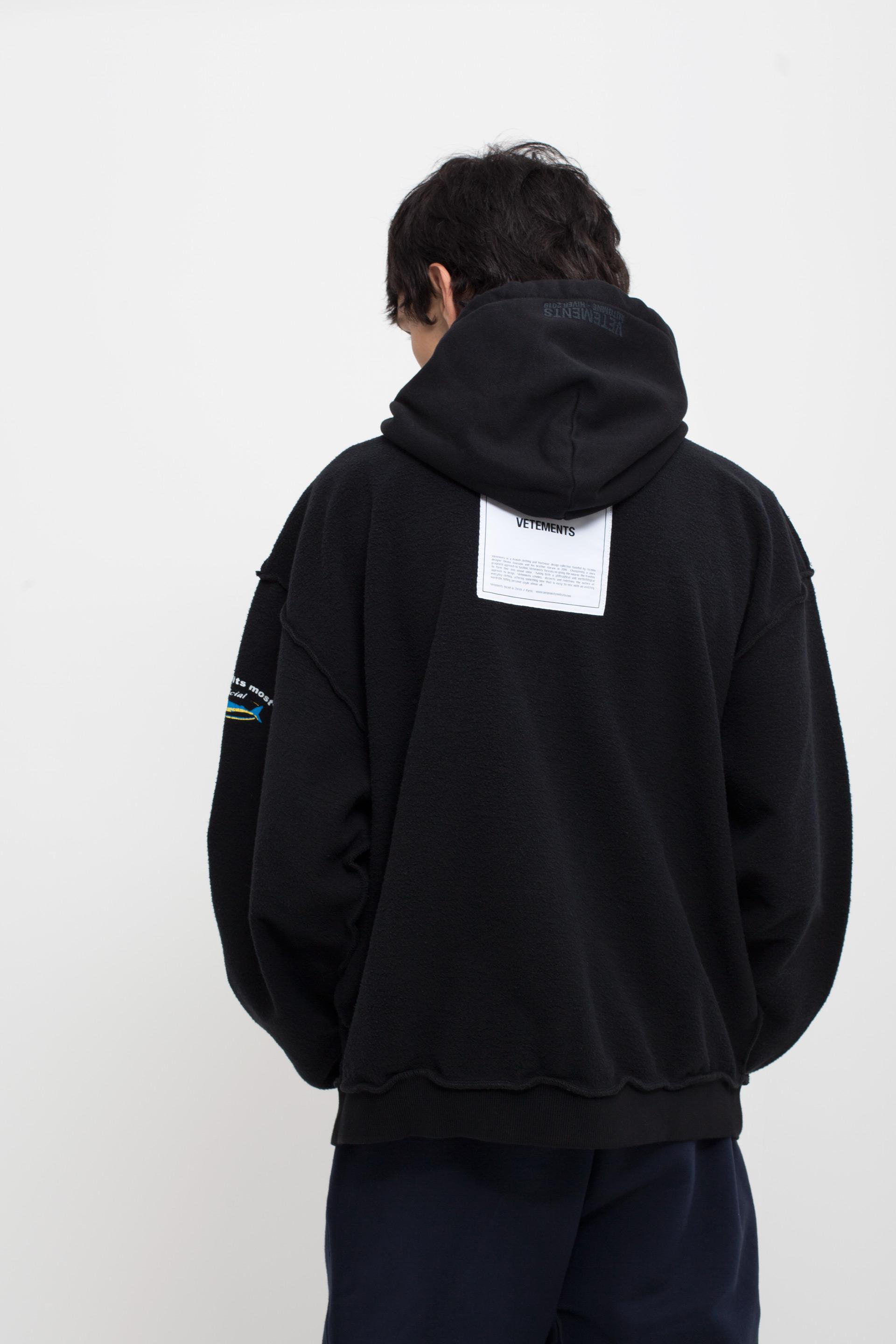 vetements inside out sweatshirt