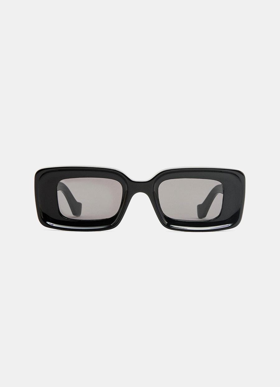 Loewe Rectangular Sunglasses In Acetate in Black | Lyst