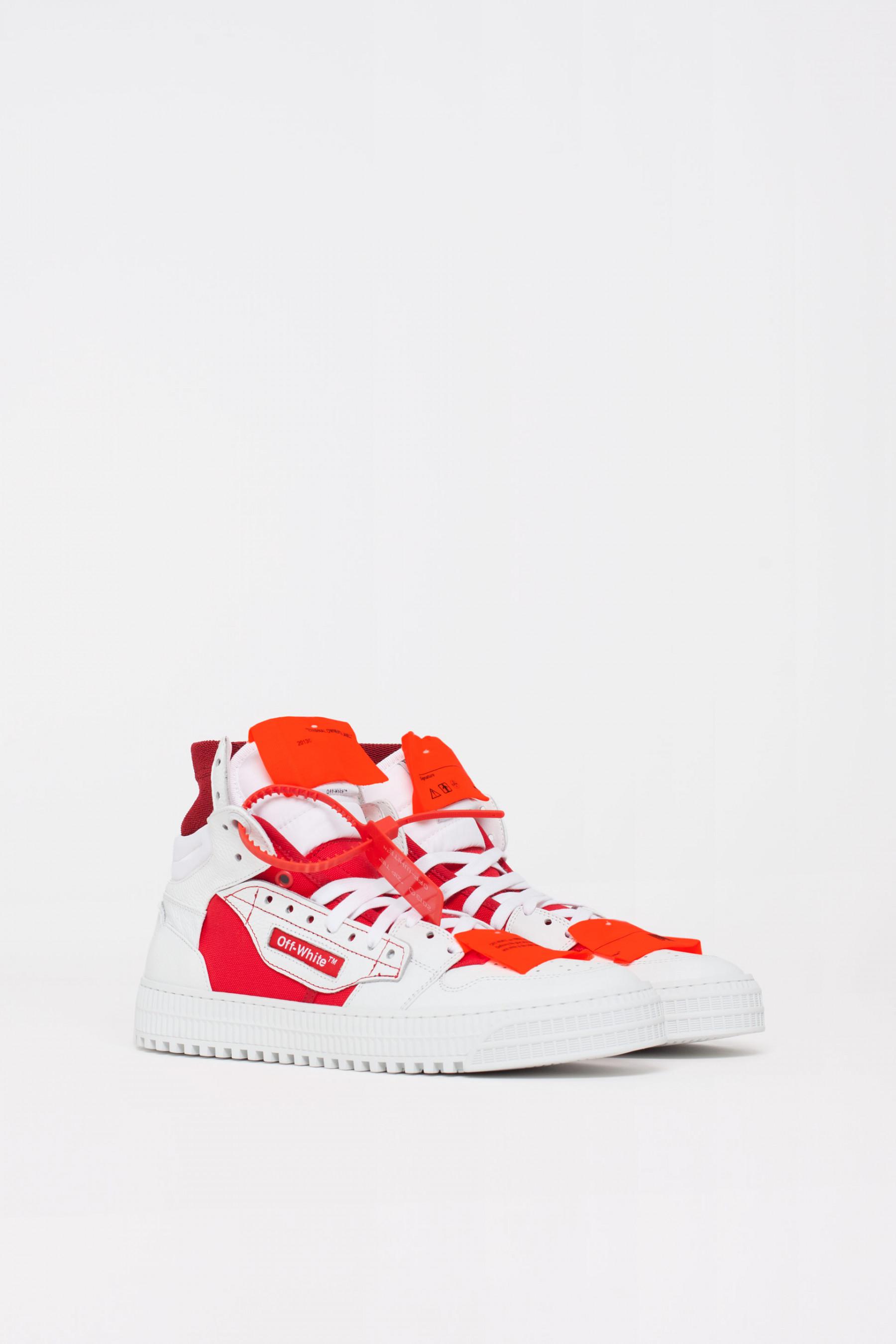 Off-White c/o Virgil Abloh Red Off Court Sneakers in White for Men | Lyst