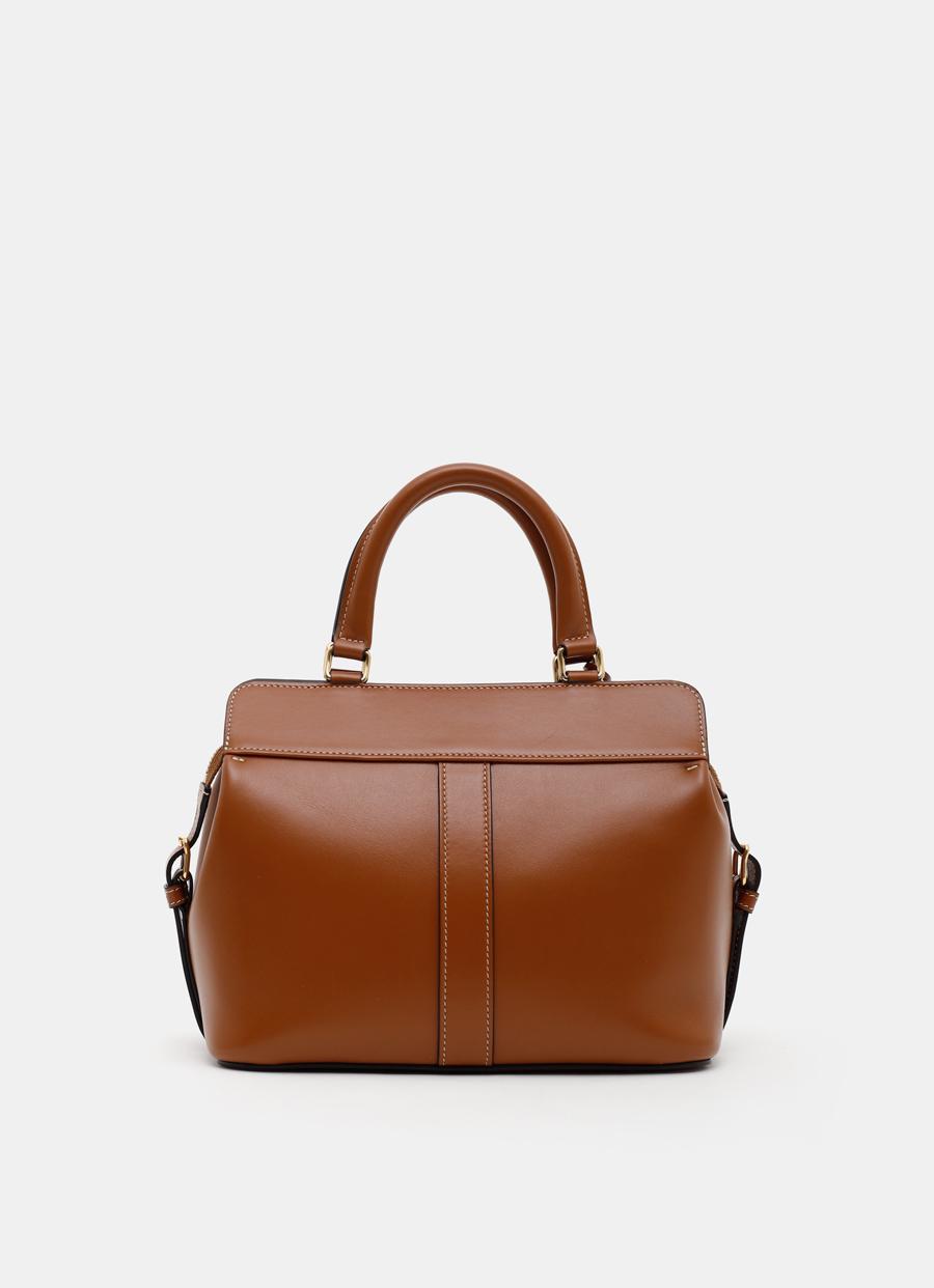 Celine Small Cabas De France In Shiny Calfskin in Brown | Lyst