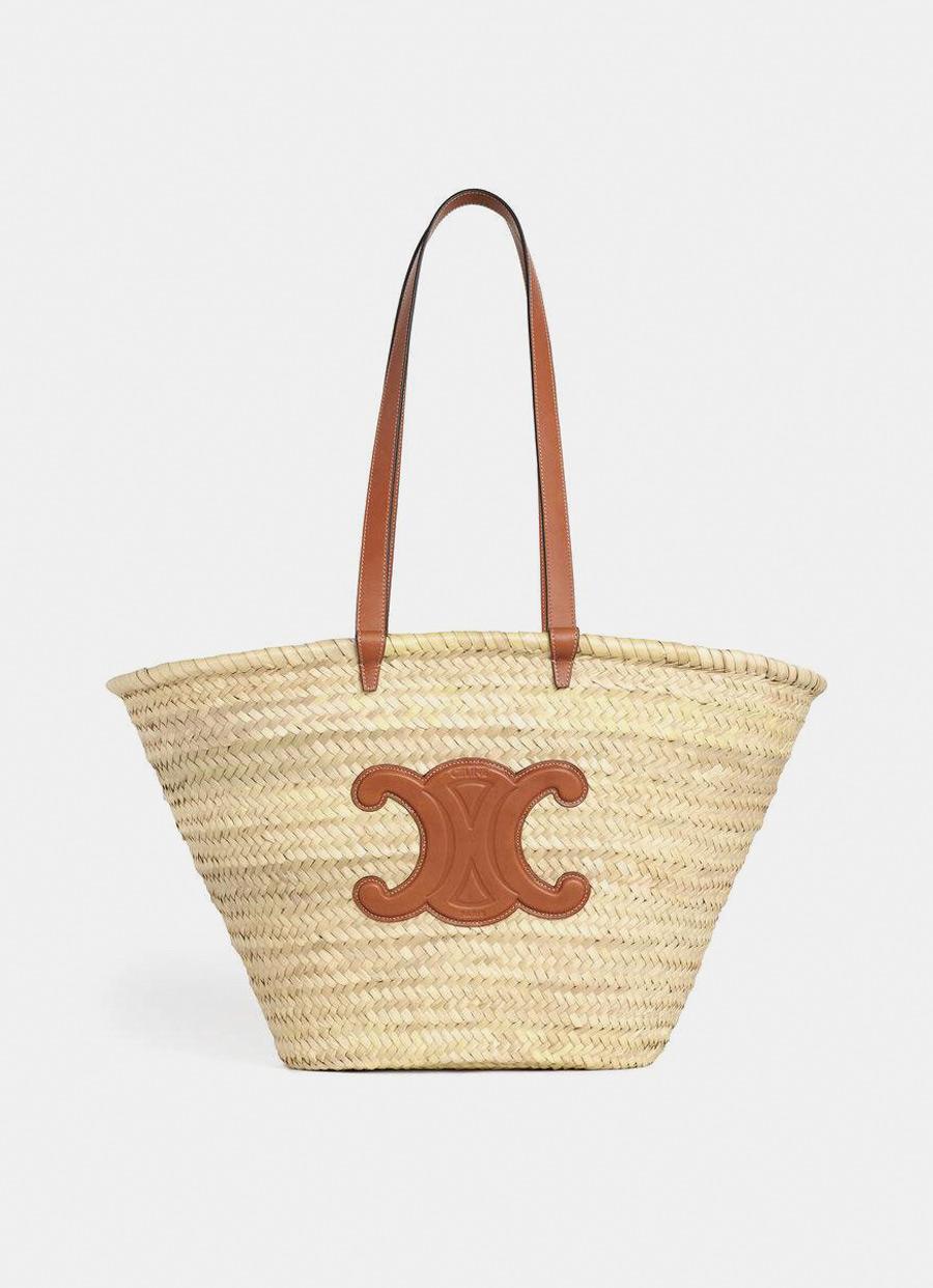 Celine Classic Panier Triomphe Large Basket in Natural | Lyst