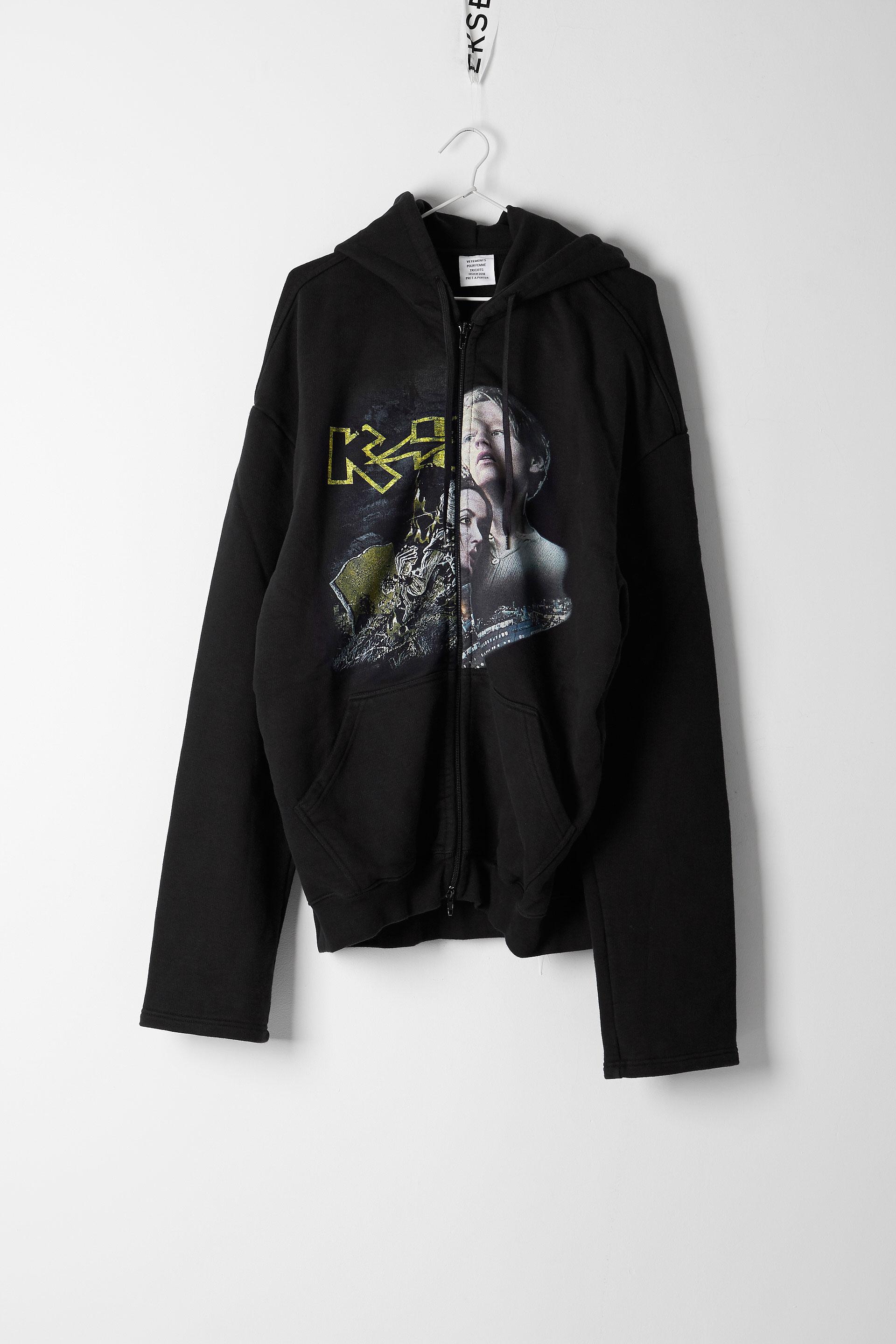 vetements titanic split hoodie