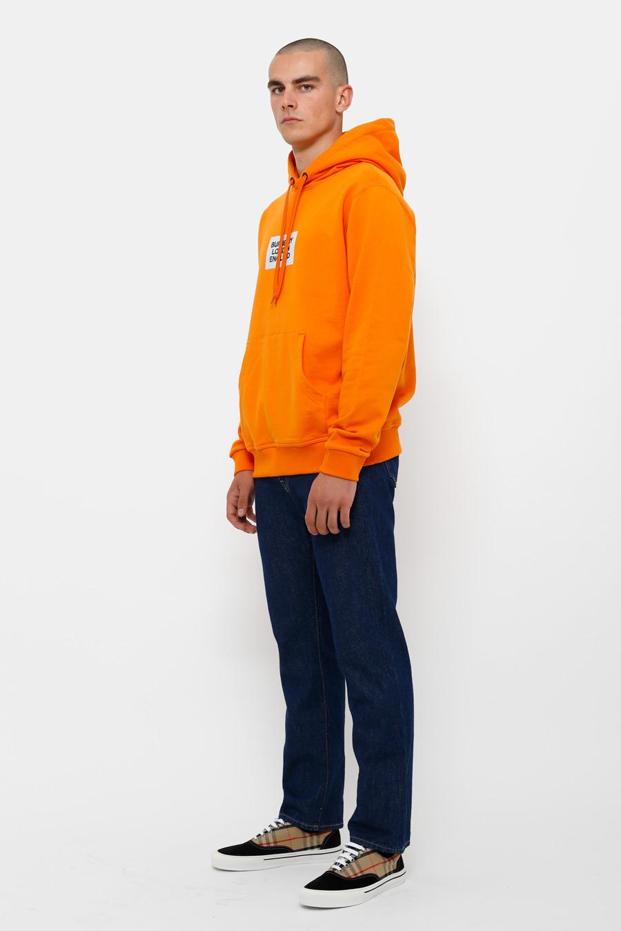 orange burberry hoodie