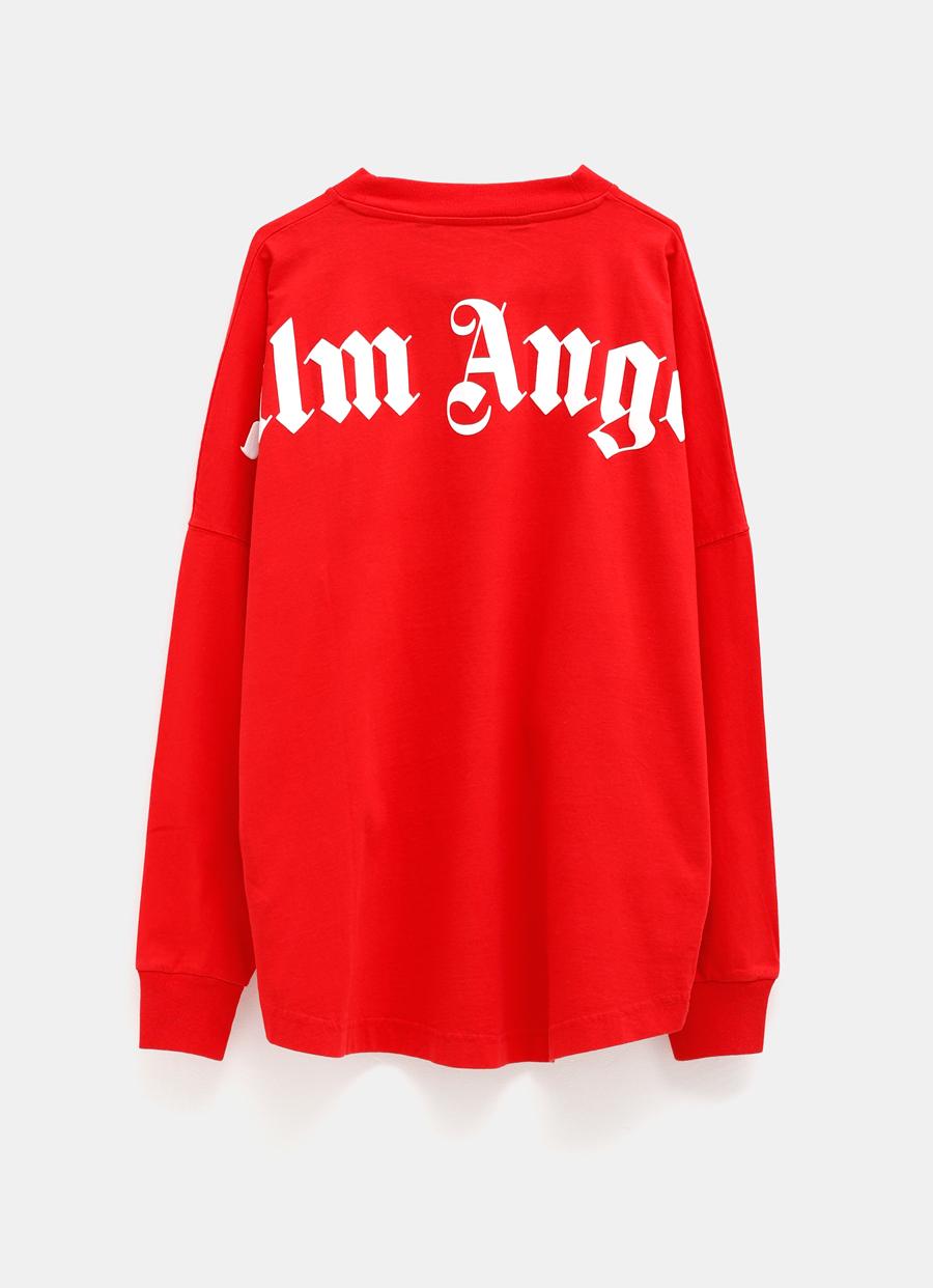 Palm Angels Classic Logo Long Sleeve T-shirt in Red for Men | Lyst