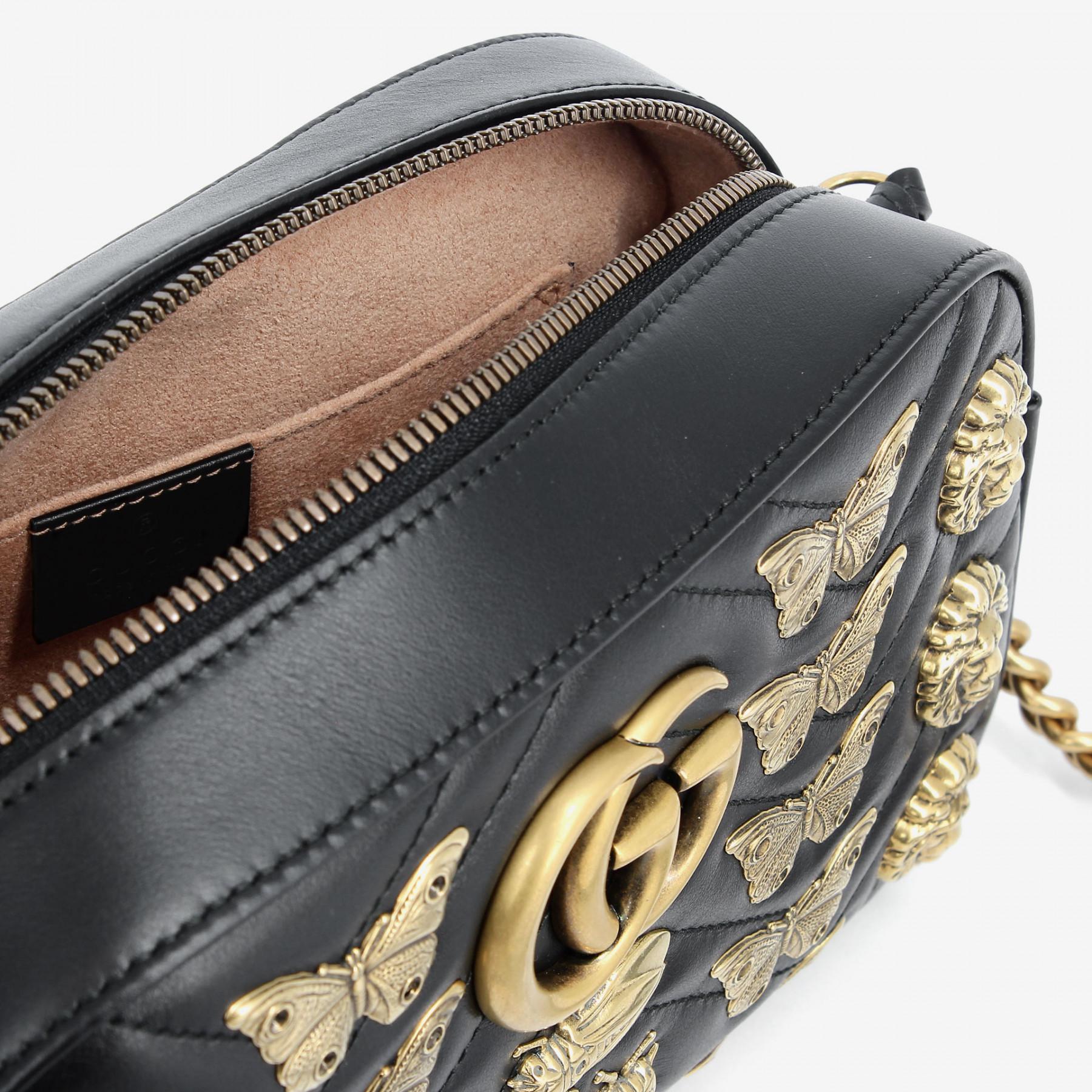 Gucci Leather Marmont Animals Bag in Black Lyst