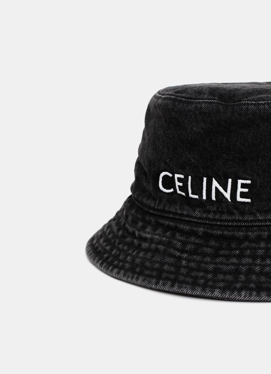 Celine Bucket Hat in Black | Lyst