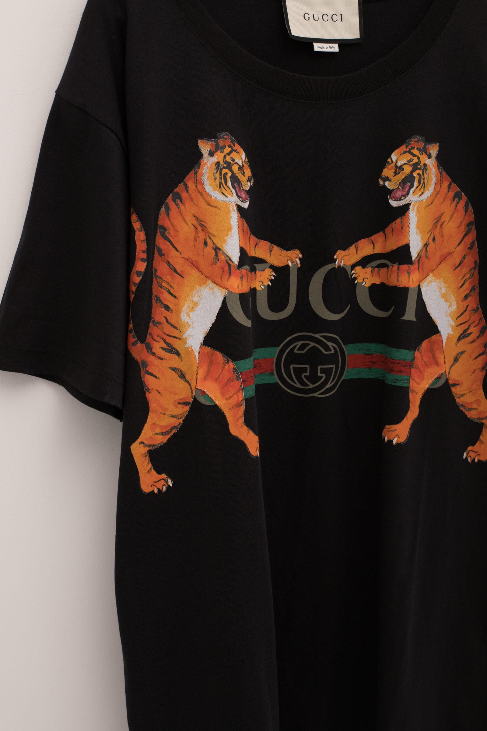 Gucci Cotton Tigers And Logo T-shirt in 