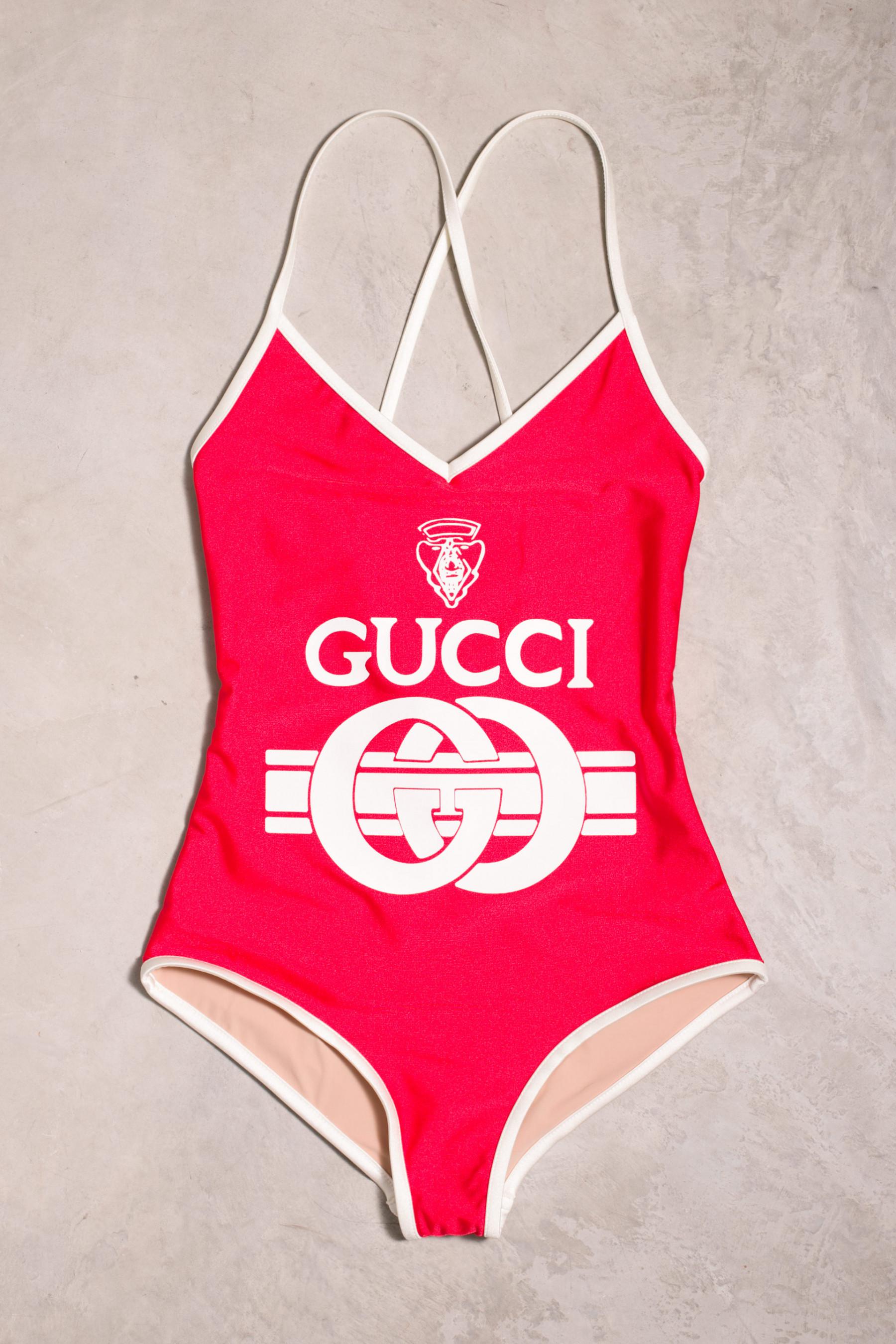 gucci printed swimsuit