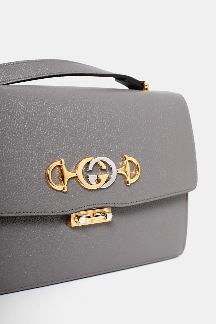 Gucci Leather Zumi Small Shoulder Bag in Dark Grey (Gray) Save 4 Lyst