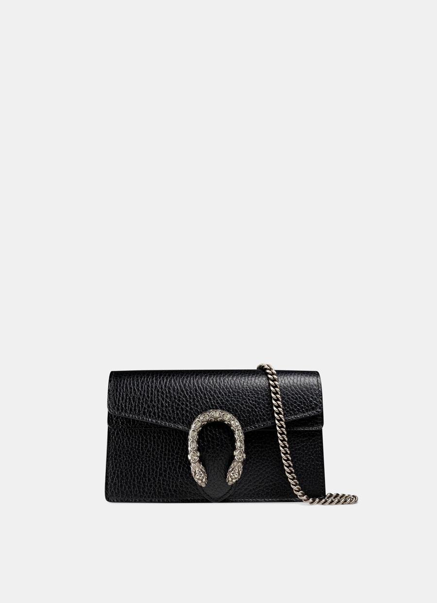 Gucci Dionysus Leather Super Mini Bag in White | Lyst