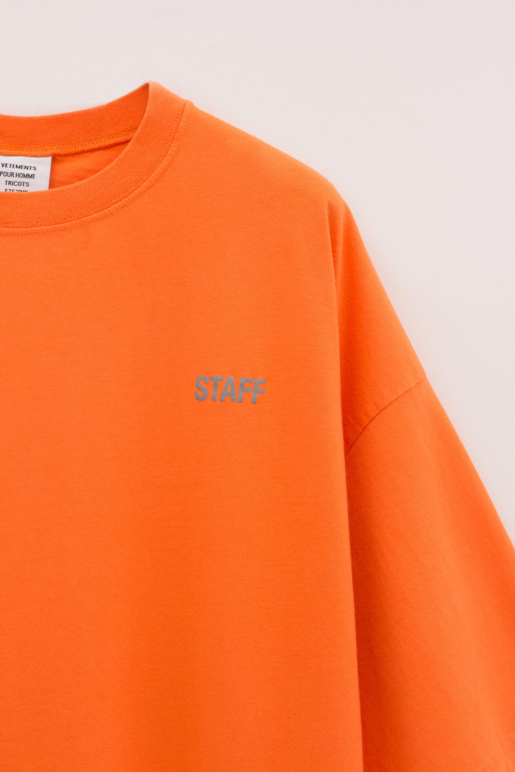 Vetements Staff Reflector T-shirt in Orange for Men | Lyst