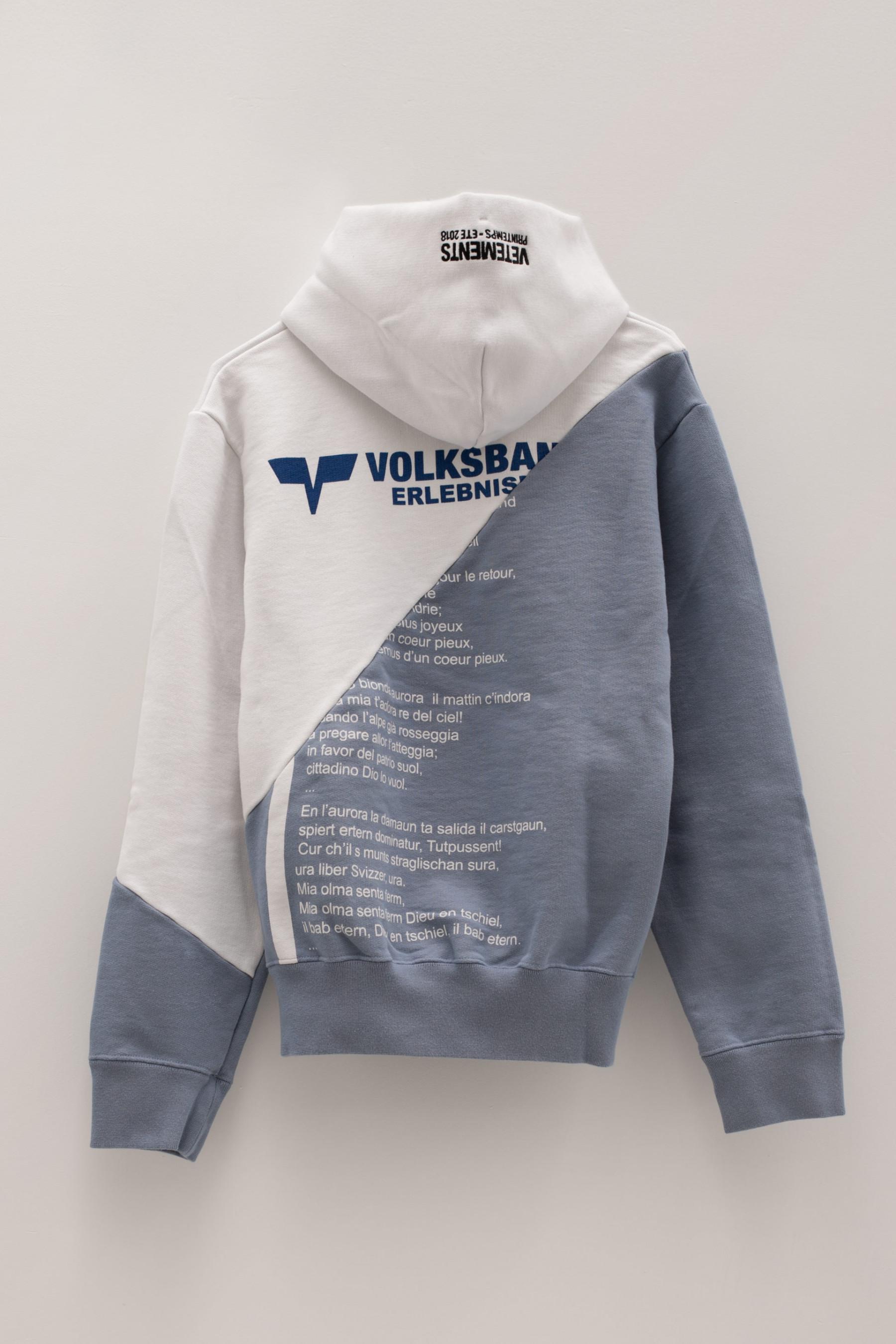 Vetements Cotton Swiss Bank Hoodie in Blue - Lyst