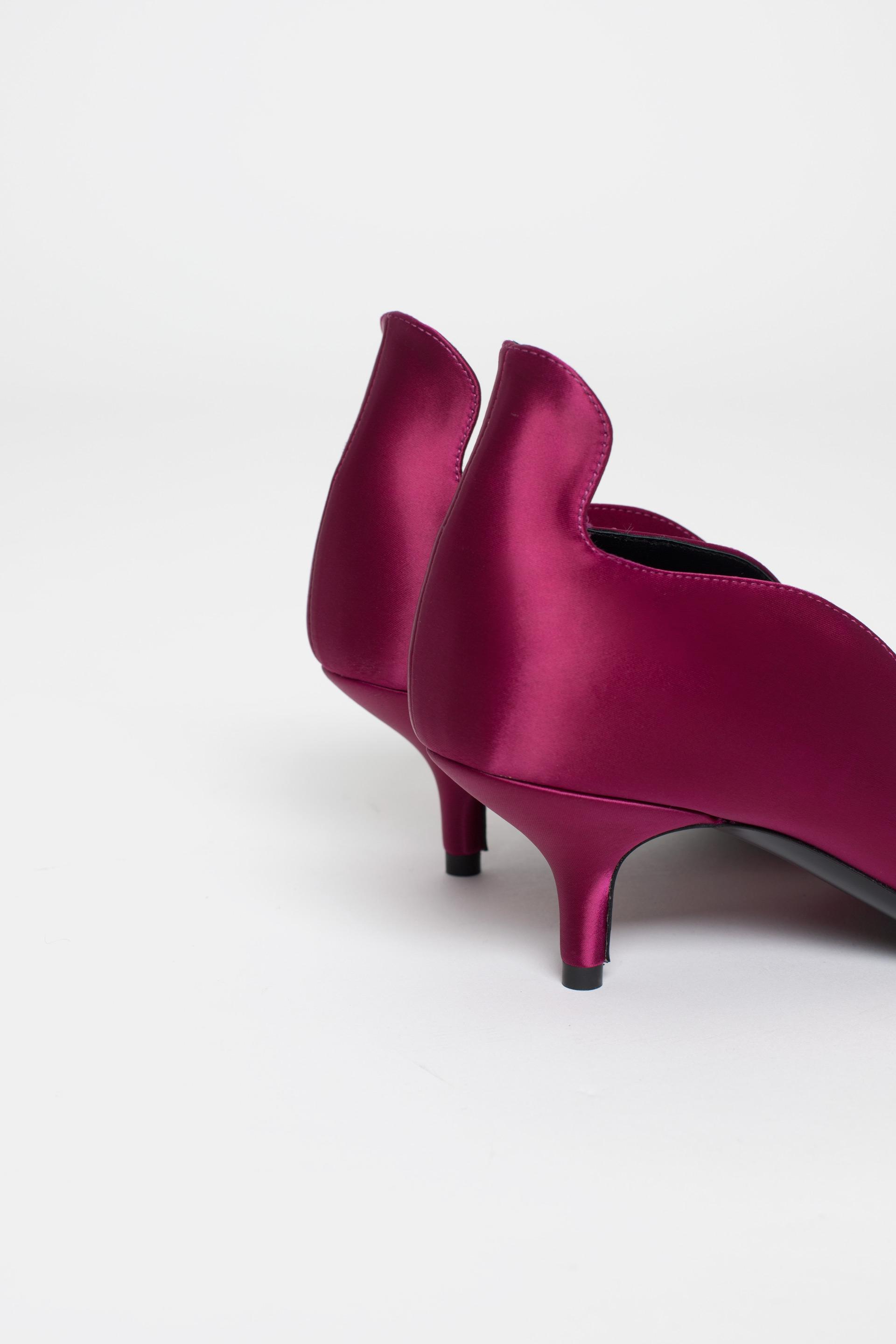 burgundy kitten heel pumps