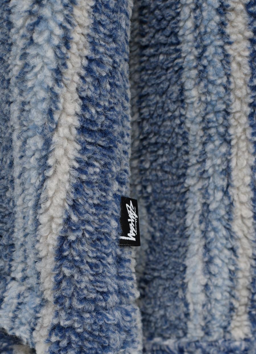 Stussy Striped Sherpa Shirt in Blue for Men | Lyst Canada