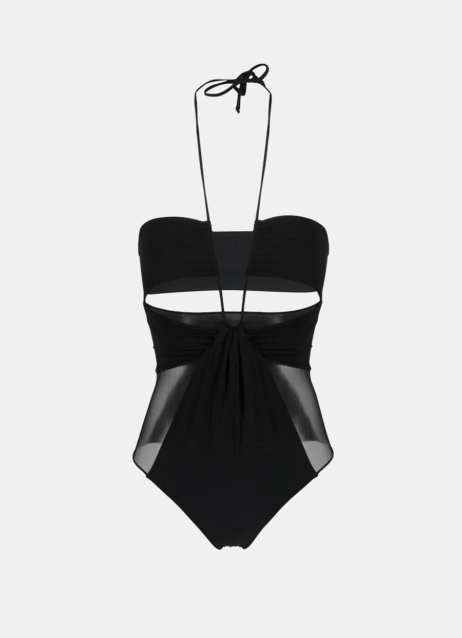 Nensi Dojaka Sheer-paneled Cut-out Swimsuit in White | Lyst