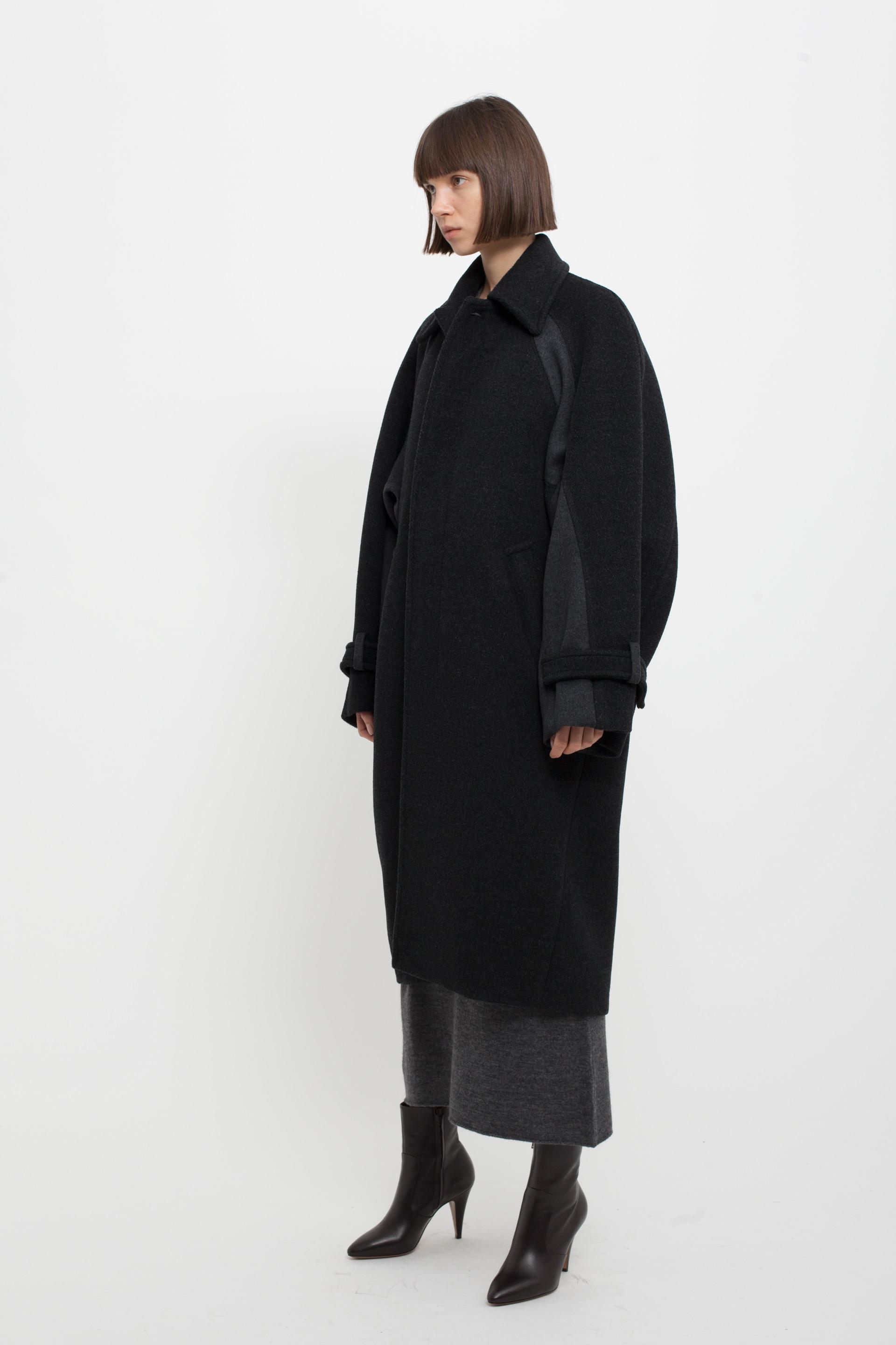 celine black coat