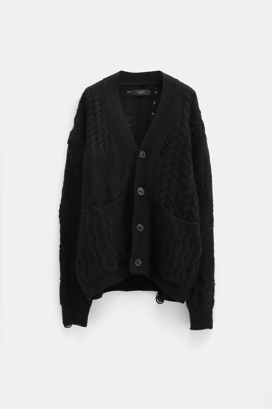 mens distressed cardigan