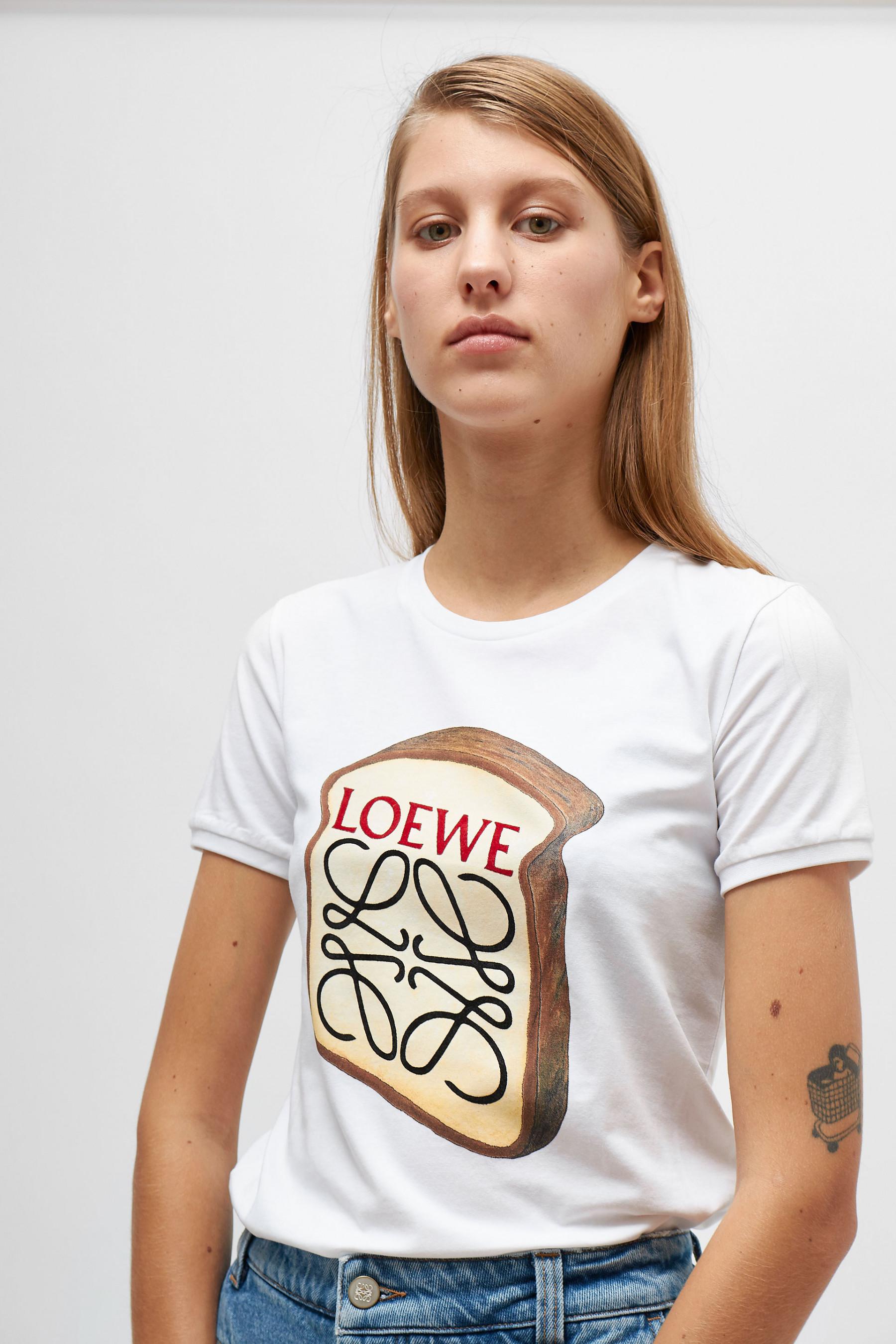 Loewe Cotton Toast T-shirt in White for 