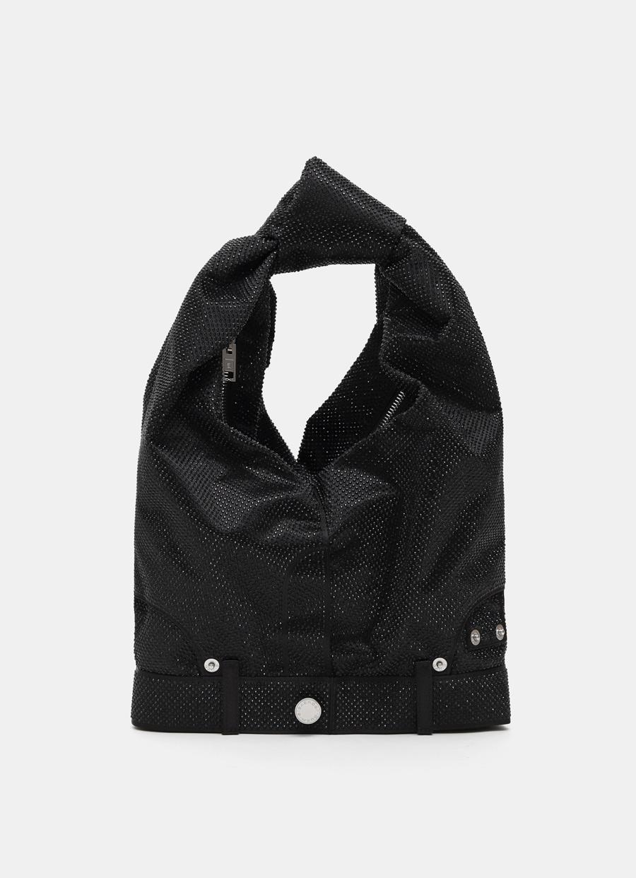 Alexander Wang Mini Hobo Bag With Strass in Black Lyst