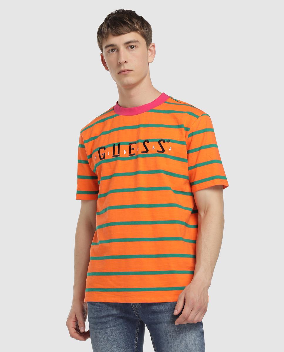 guess orange shirt