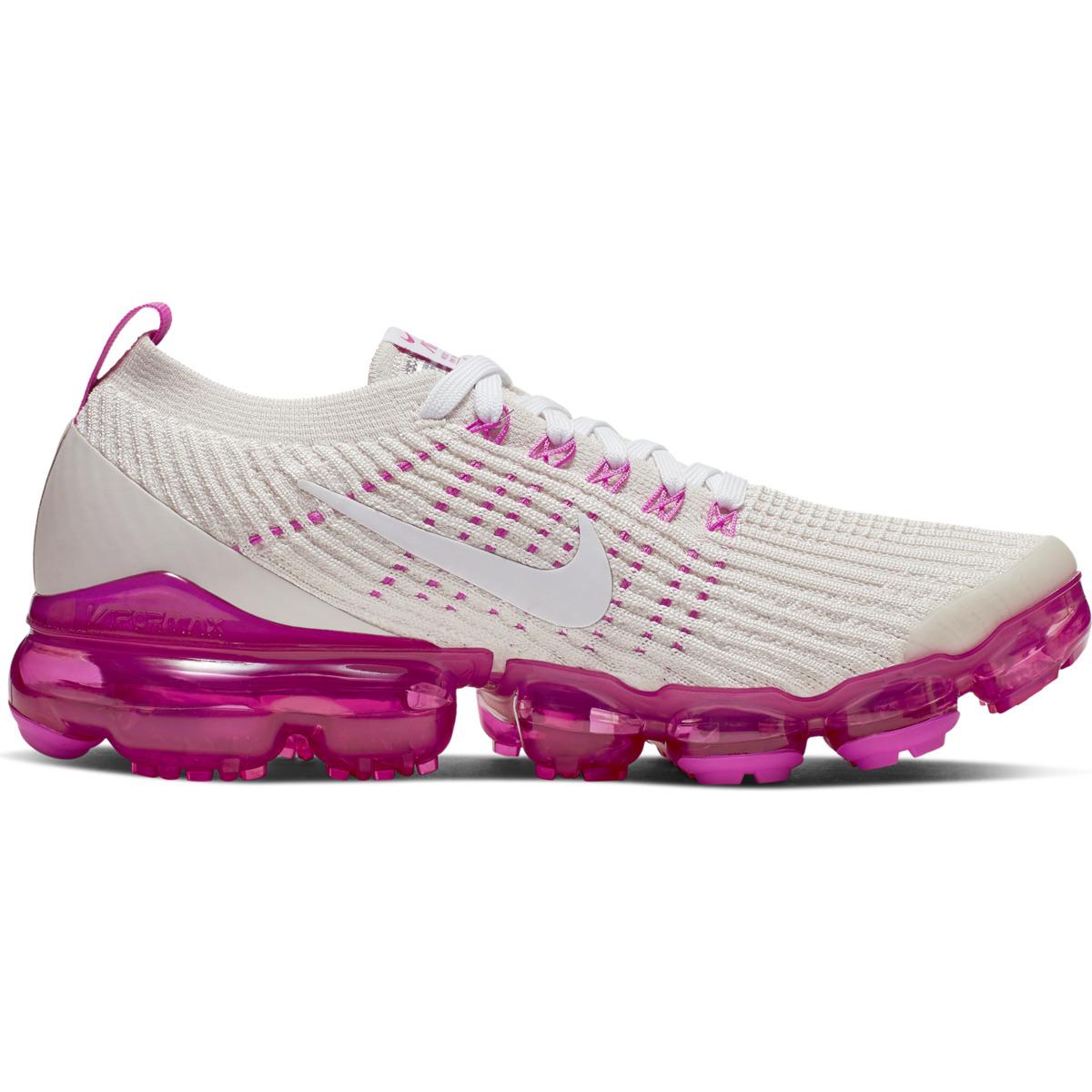 Nike Air Vapormax Flyknit 3 Shoe in White/Pink (Purple) - Lyst
