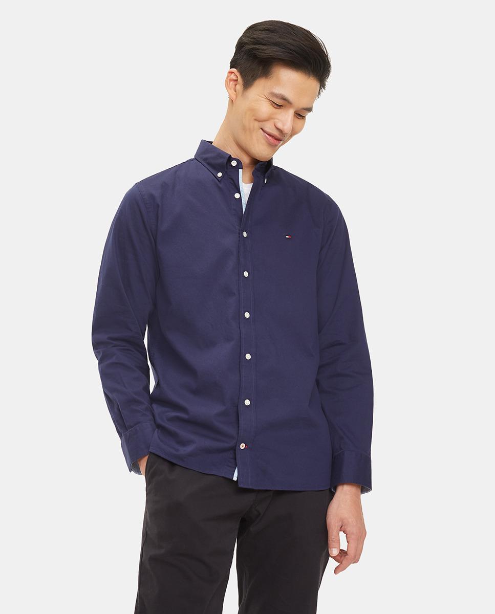 blue twill shirt