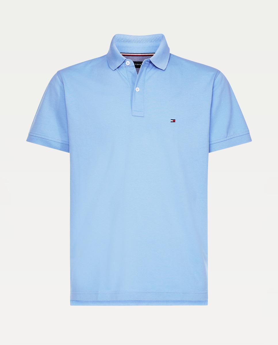 Tommy Hilfiger Mens Sky Blue Short Sleeve Piqué Polo Shirt for Men - Lyst