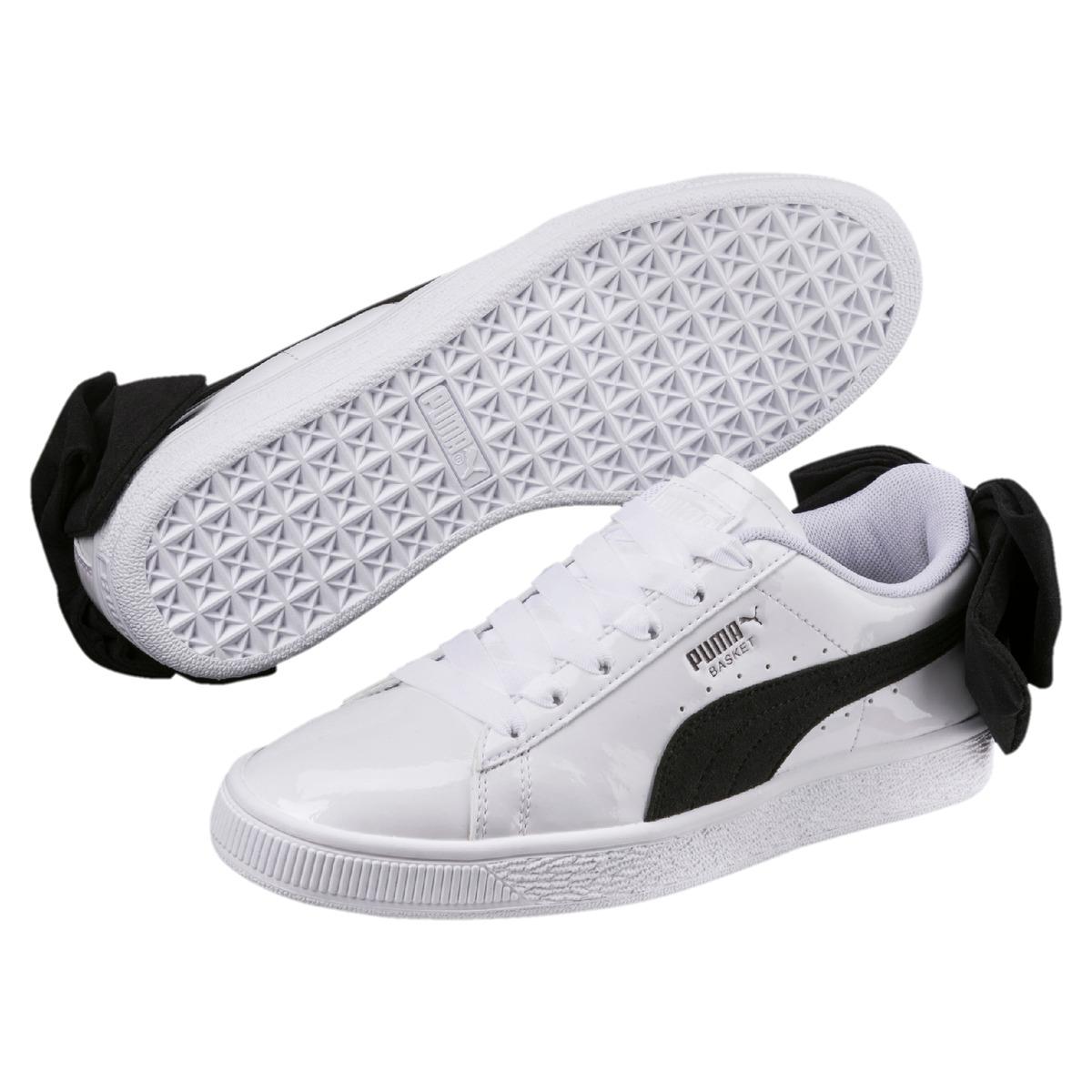 puma trainers with bow