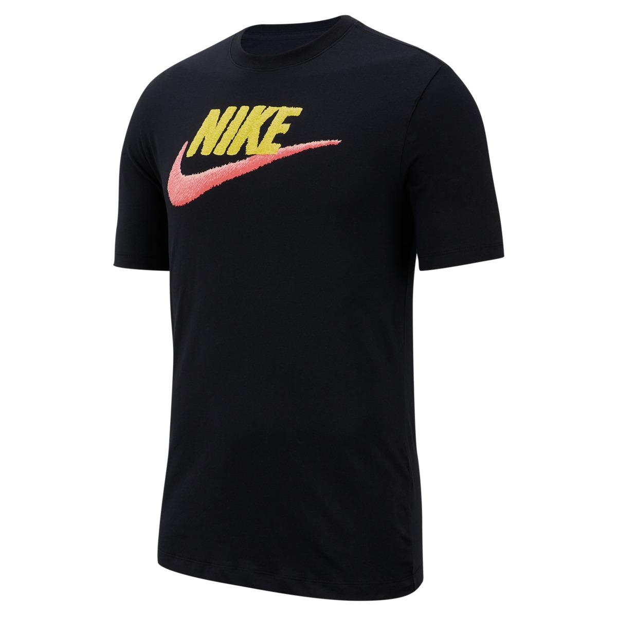 Nike Cotton Sportswear T-shirt in Black / Yellow (Black) for Men - Lyst