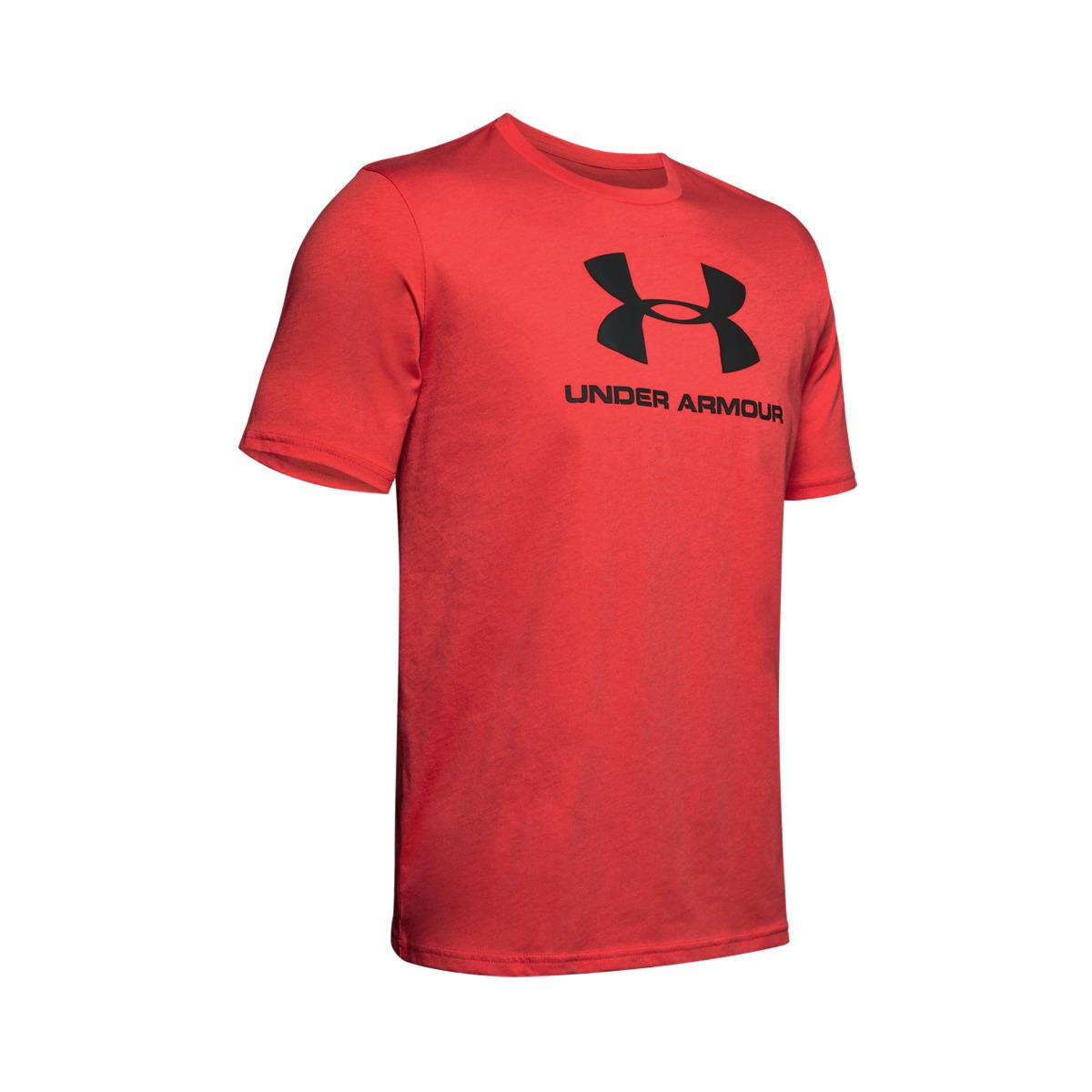Under Armour Cotton Ua Sportstyle Logo Short Sleeve T-shirt in Red for ...