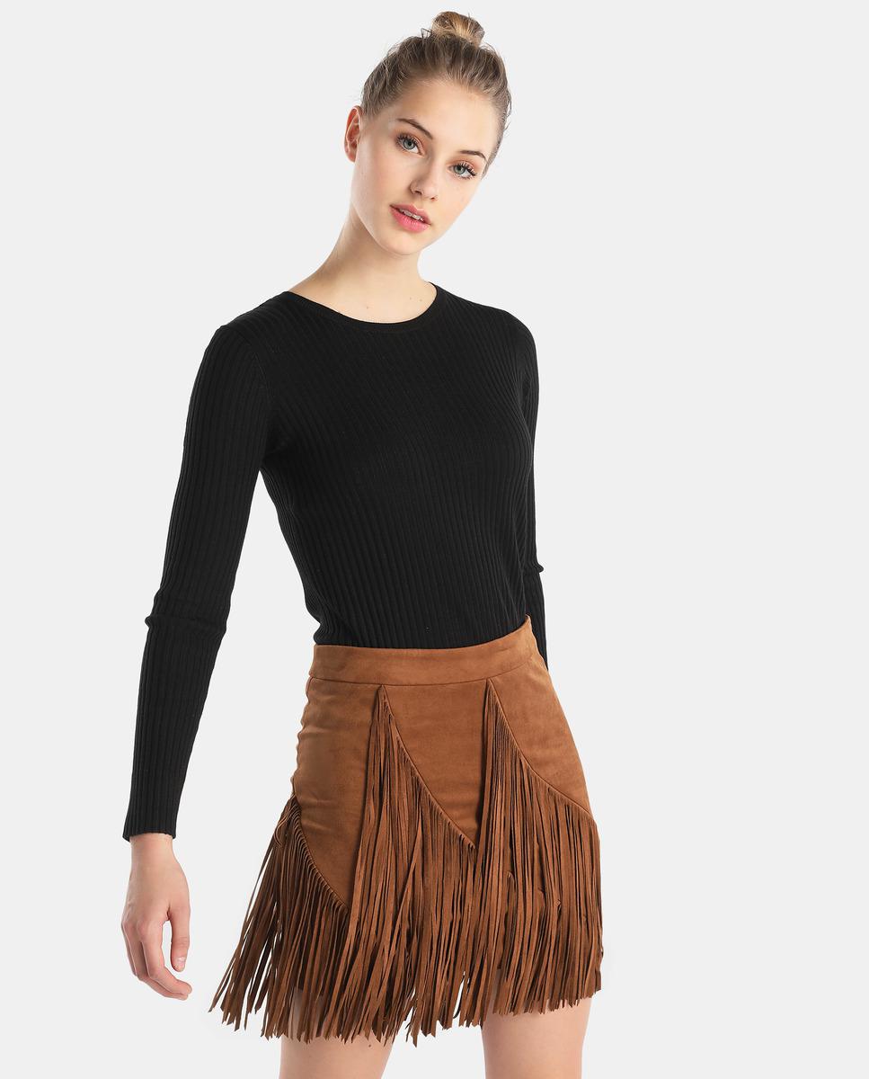 Brown Suede Skirt With Fringe Store, 52 
