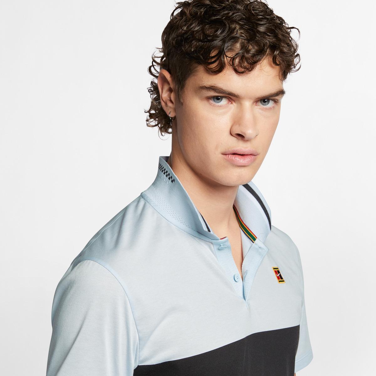 Nike Synthetic Court Advantage Classic Rf Polo Shirt in Blue for Men - Lyst