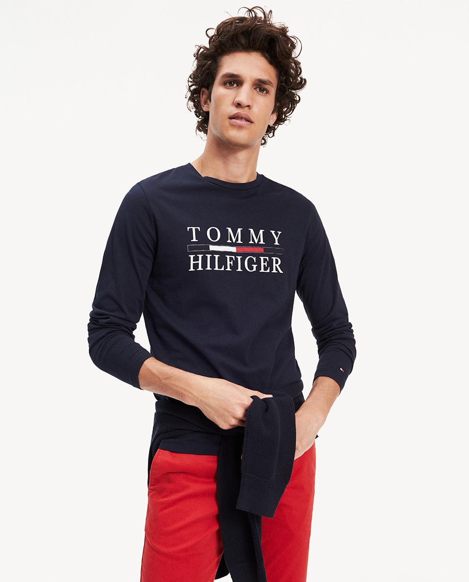 tommy hilfiger blue long sleeve