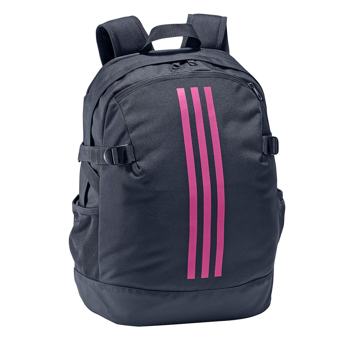 pink and blue adidas backpack