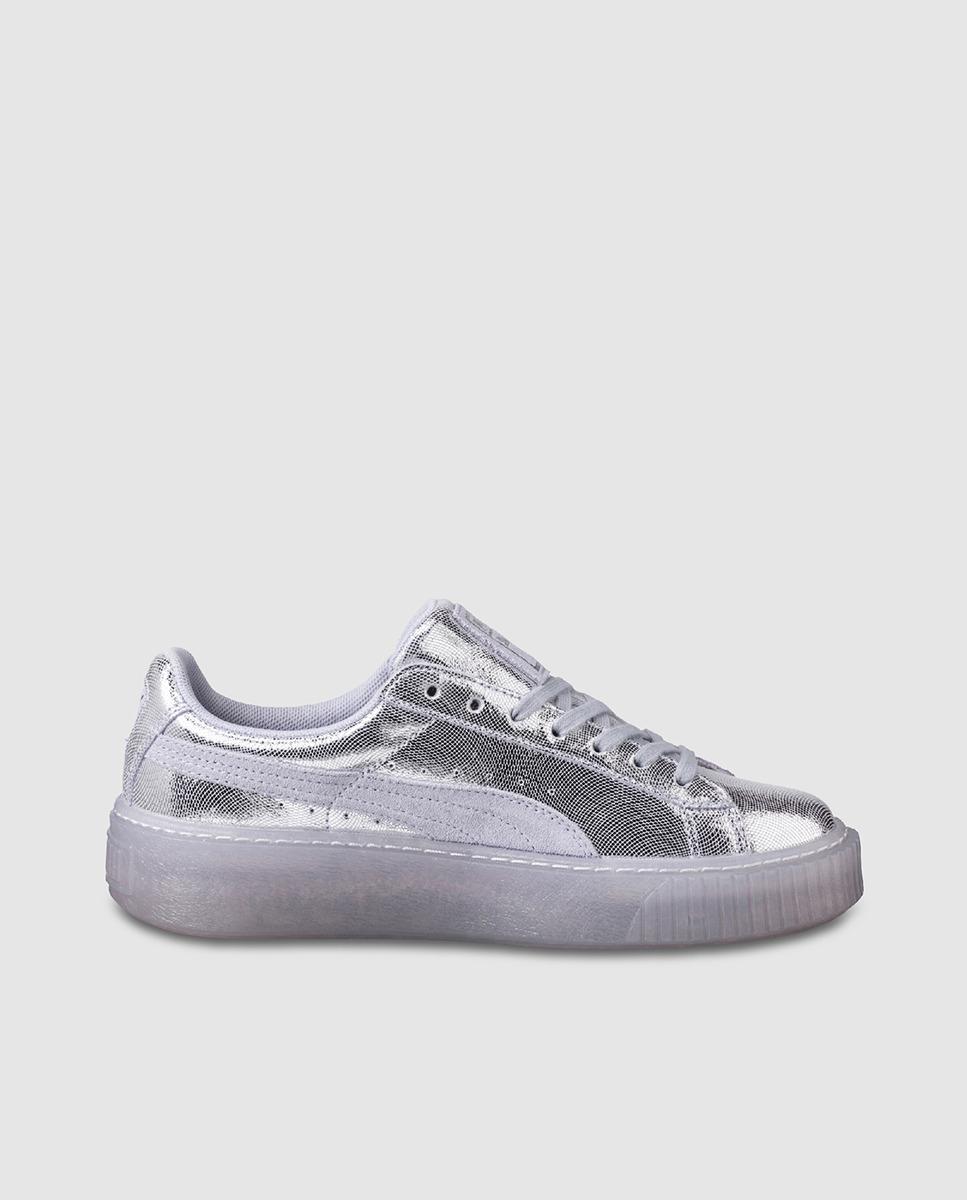 puma basket platform metallic puma basket platform metallic