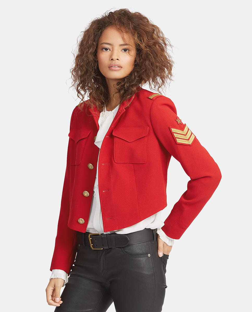 ralph lauren red military jacket