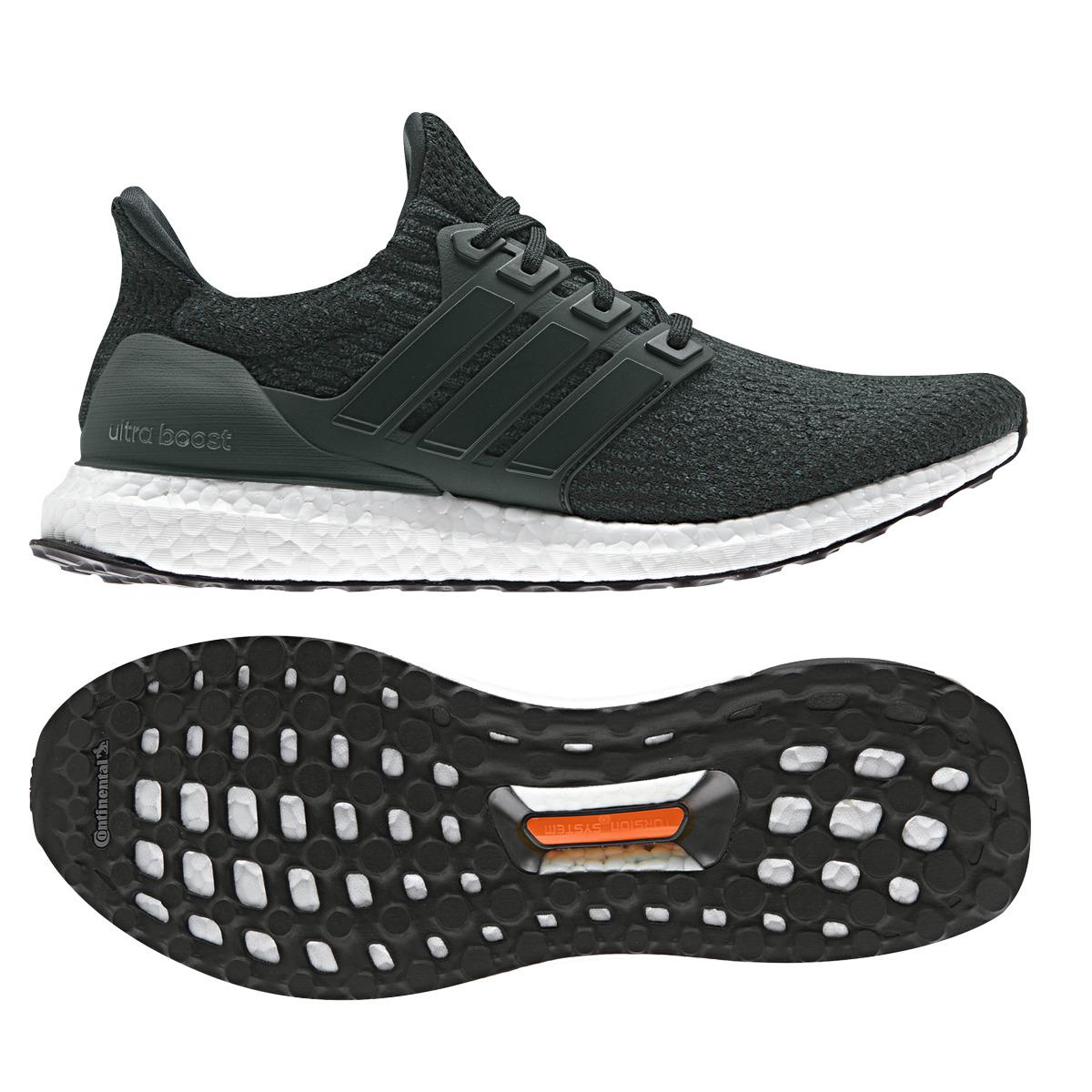 adidas Ultra Boost Running Shoes in Dark Green (Green) for