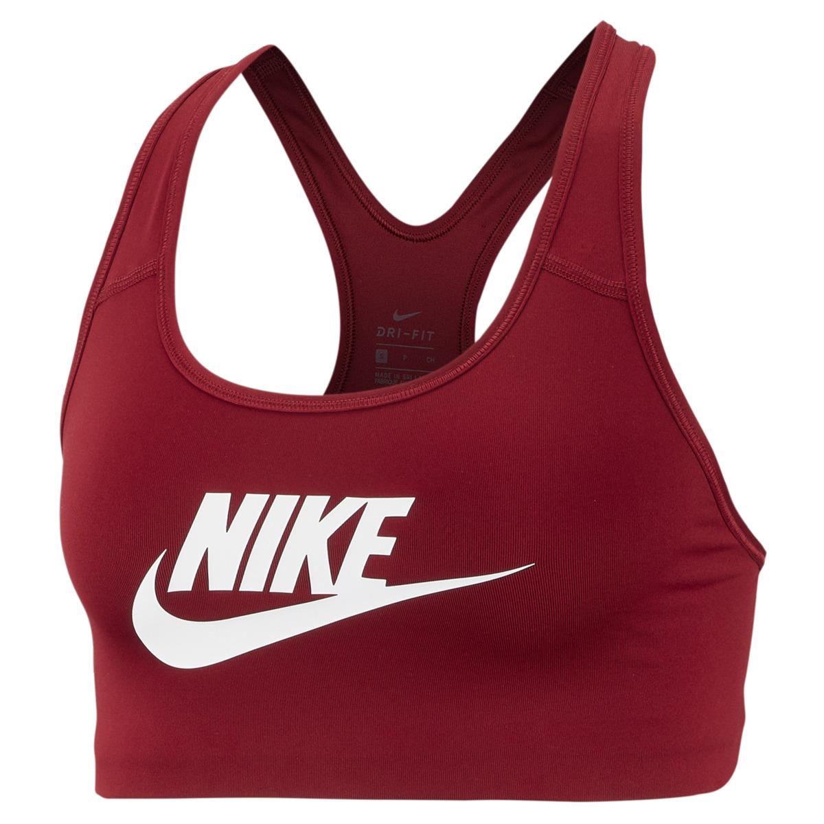 Nike Synthetic Swoosh Futura Sports Bra Sports Bra in Red ...
