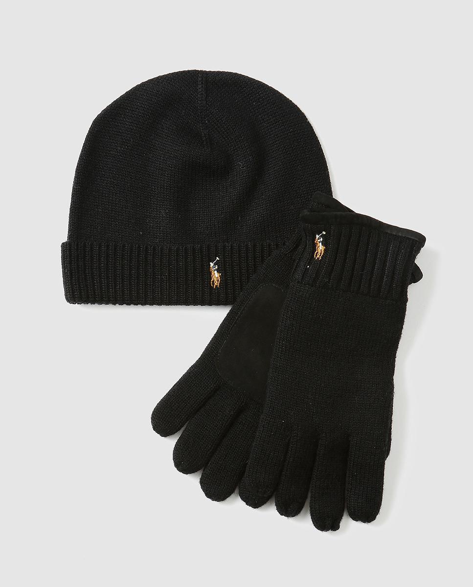 ralph lauren hat scarf glove set