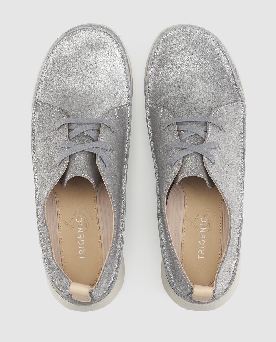 clarks silver lace up shoes