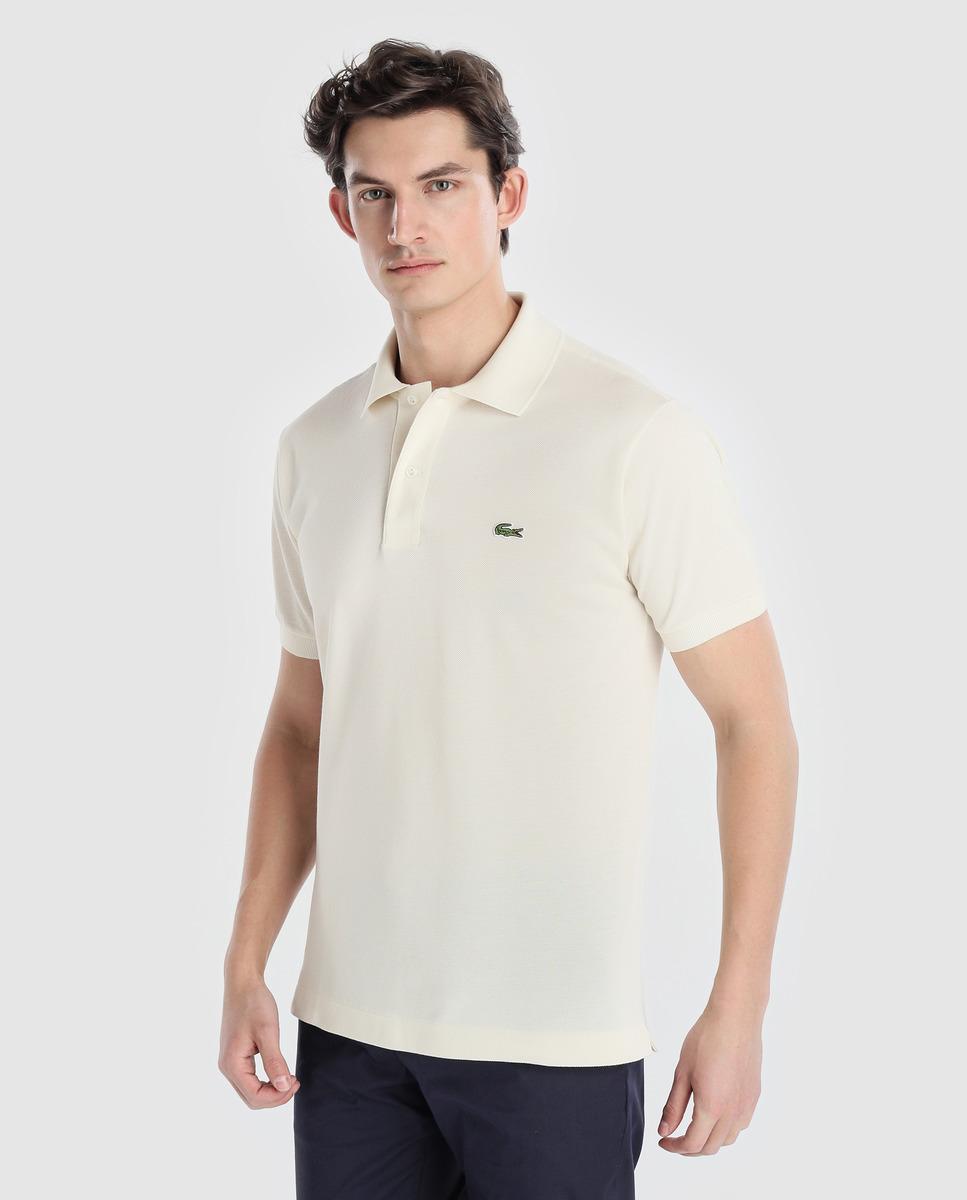 Lacoste Beige Short Sleeve Piqué Polo Shirt in Natural for Men - Lyst