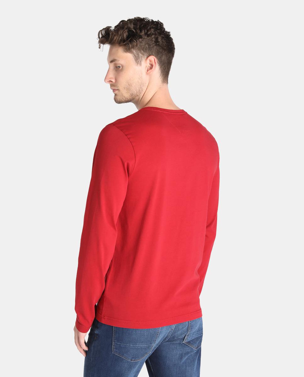 tommy hilfiger red long sleeve shirt