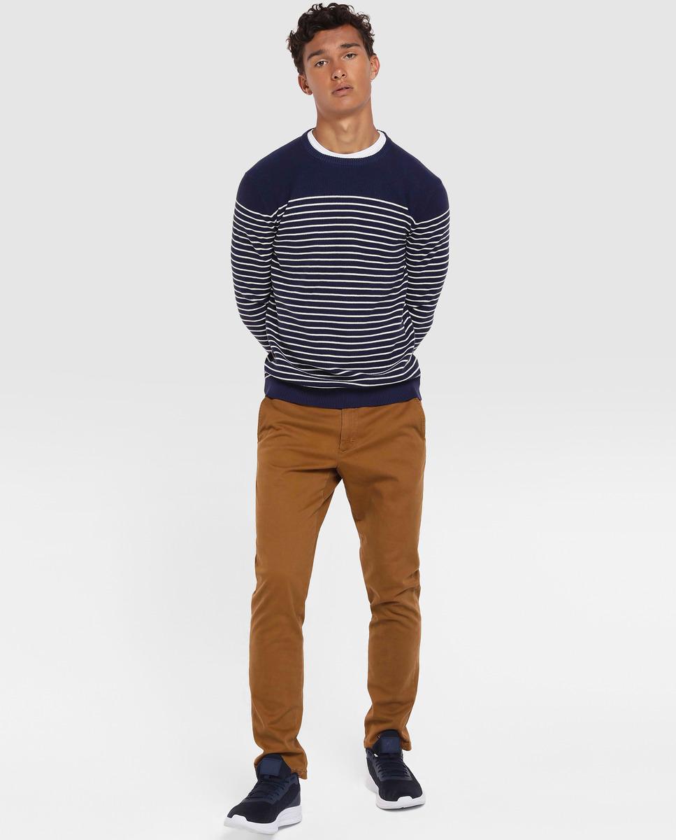 navy blue crew neck sweater