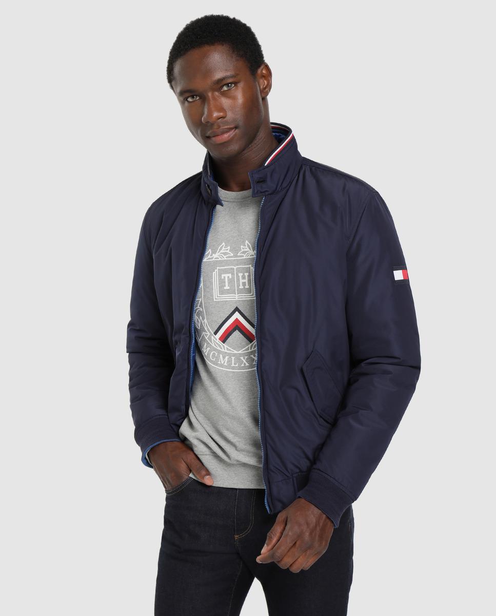 Tommy Hilfiger Synthetic Mens Reversible Blue Jacket for Men Lyst