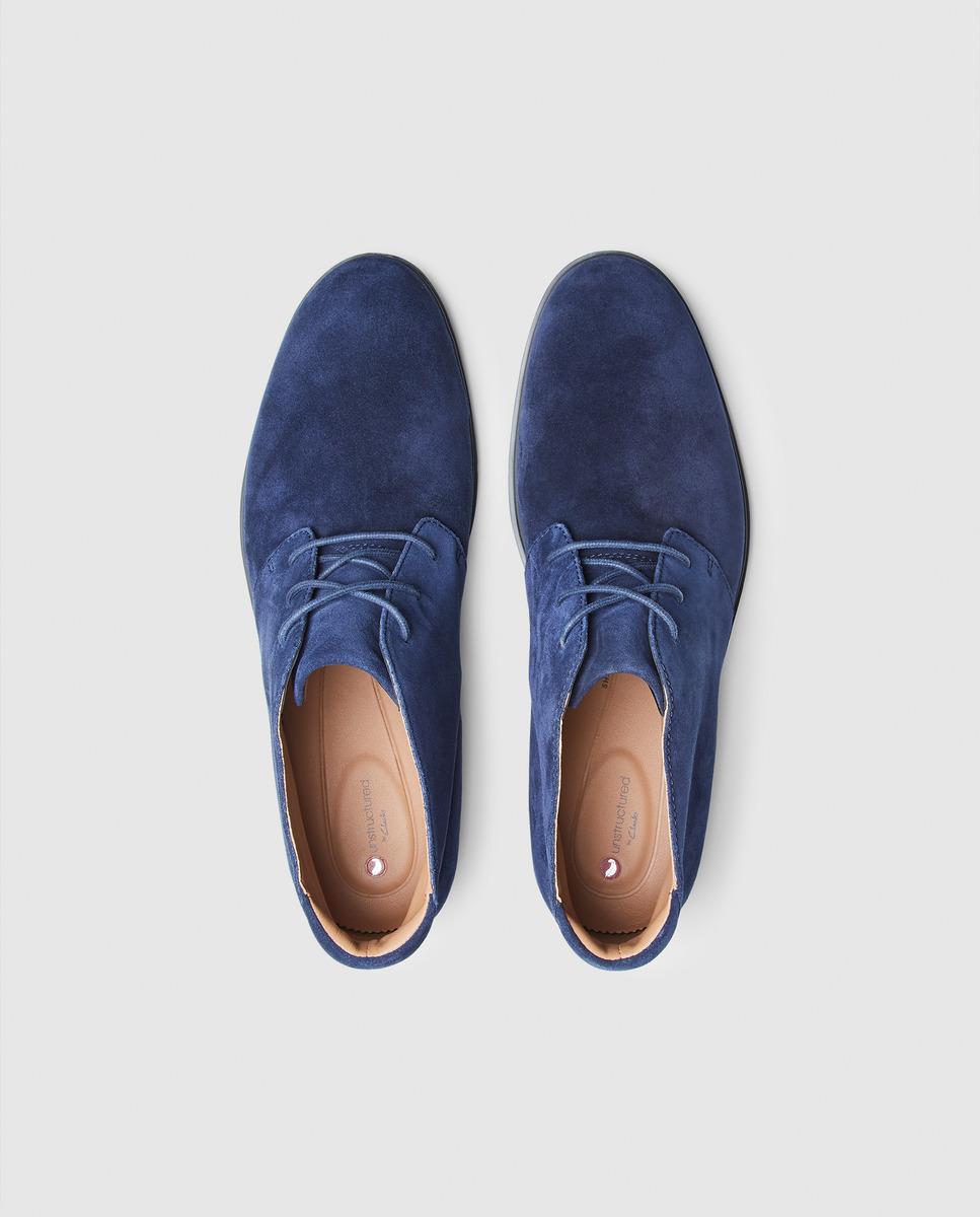 clarks blue suede ankle boots
