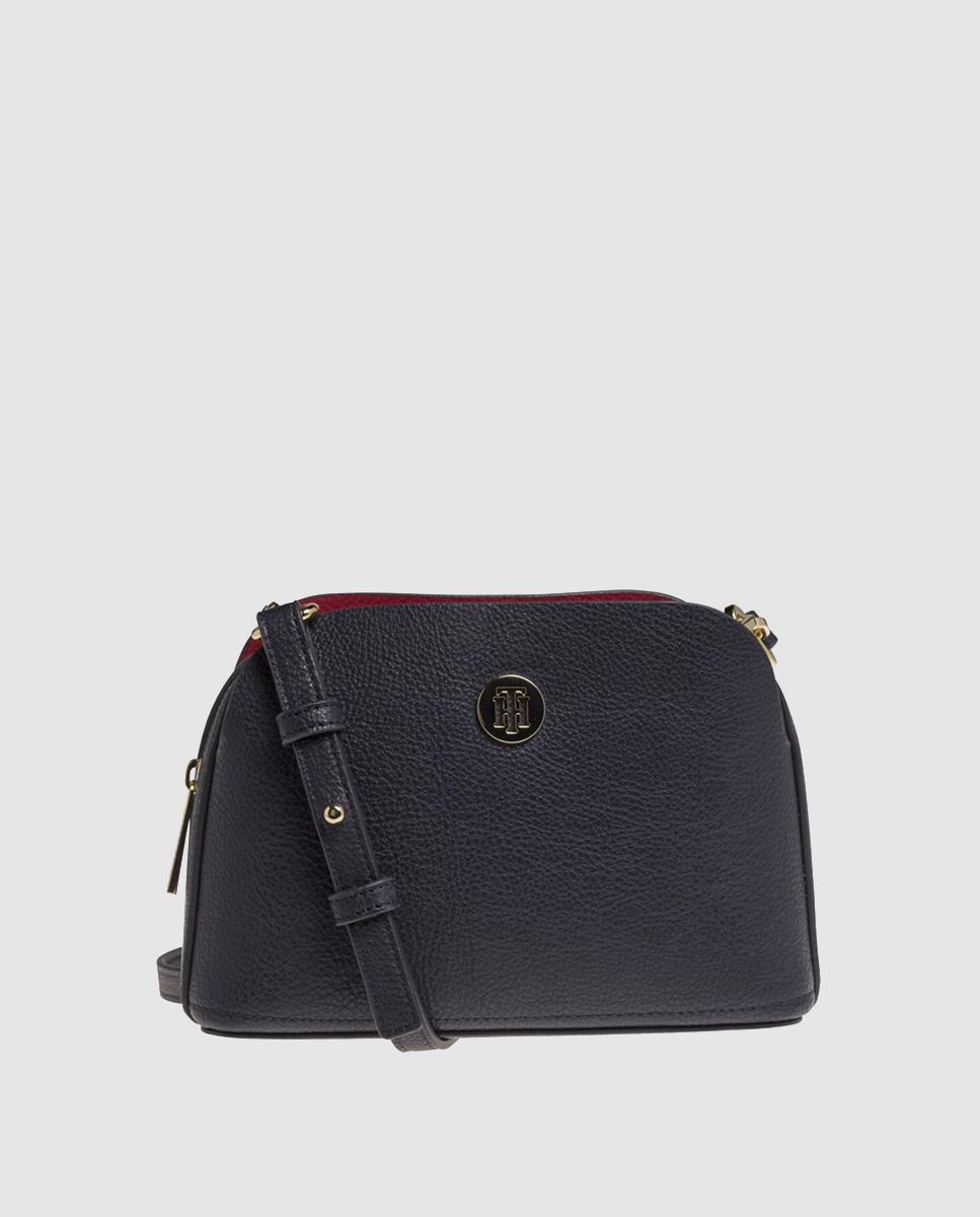 Lyst - Tommy Hilfiger Small Navy Blue Crossbody Bag With Metallic Logo in Blue
