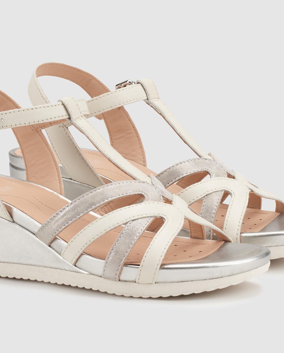 geox silver sandals