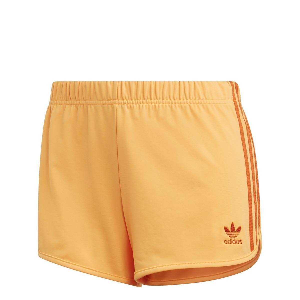 adidas Originals Synthetic 3 Stripes Shorts in Orange - Lyst